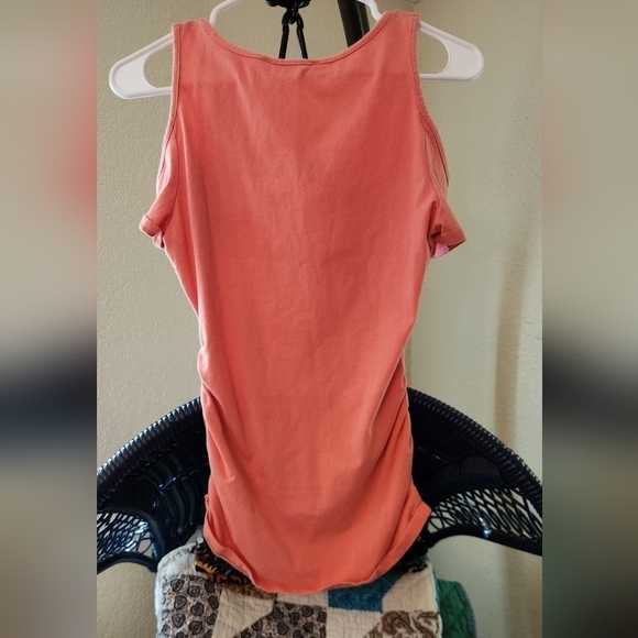 Boston Proper Coral Cold Shoulder Top sz S - Picture 2 of 3